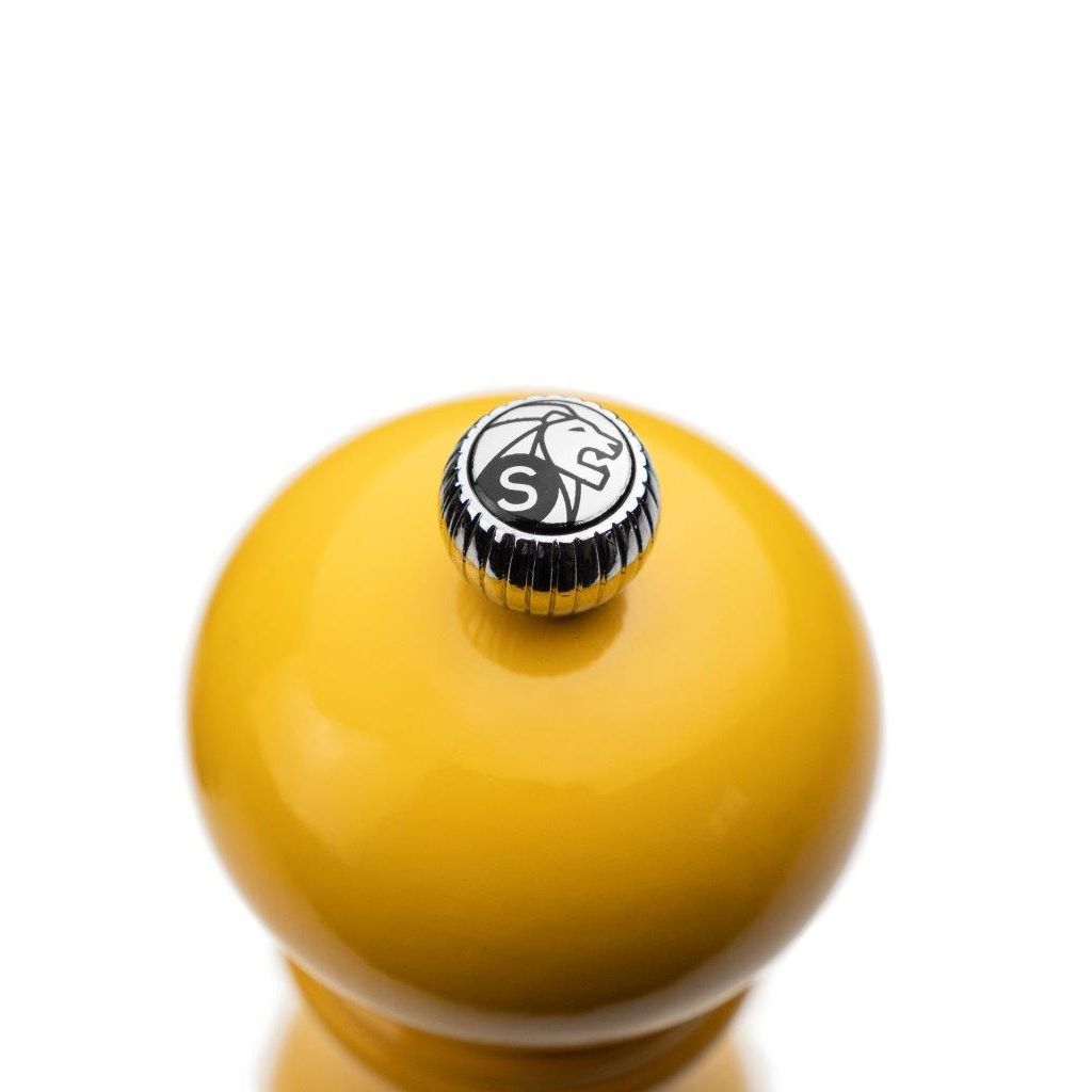 Moulin à sel manuel u'Select Paris Rama bois laqué jaune safran 18 cm - Visuel 4